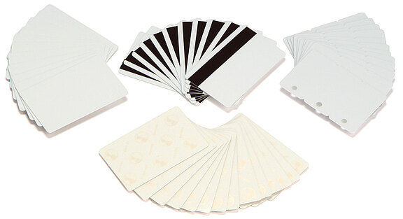 Kartensortiment Blanko-Plastikkarten