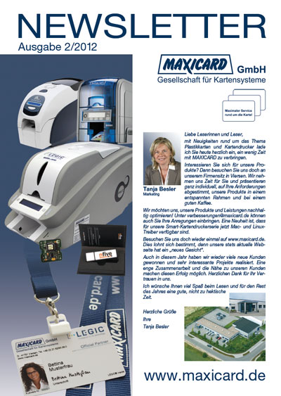 MAXICARD Newsletter 02/2012 